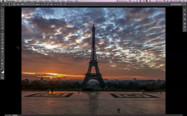 Adobe Photoshop CS6 mit dunklem UI.